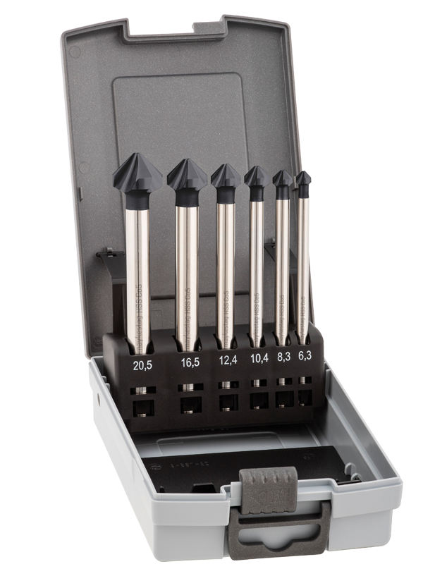 HSS-CO-Kegelsenkersatz 6-tlg., SATZ, Z3, beschichtet