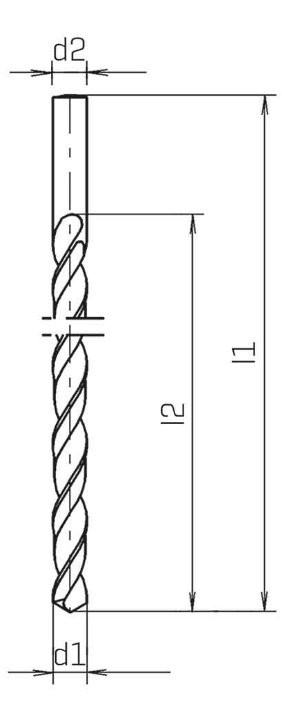 Spiralbohrer, überlang, DIN 1869 R2 RN